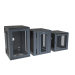 Image shows front and side of enclosure