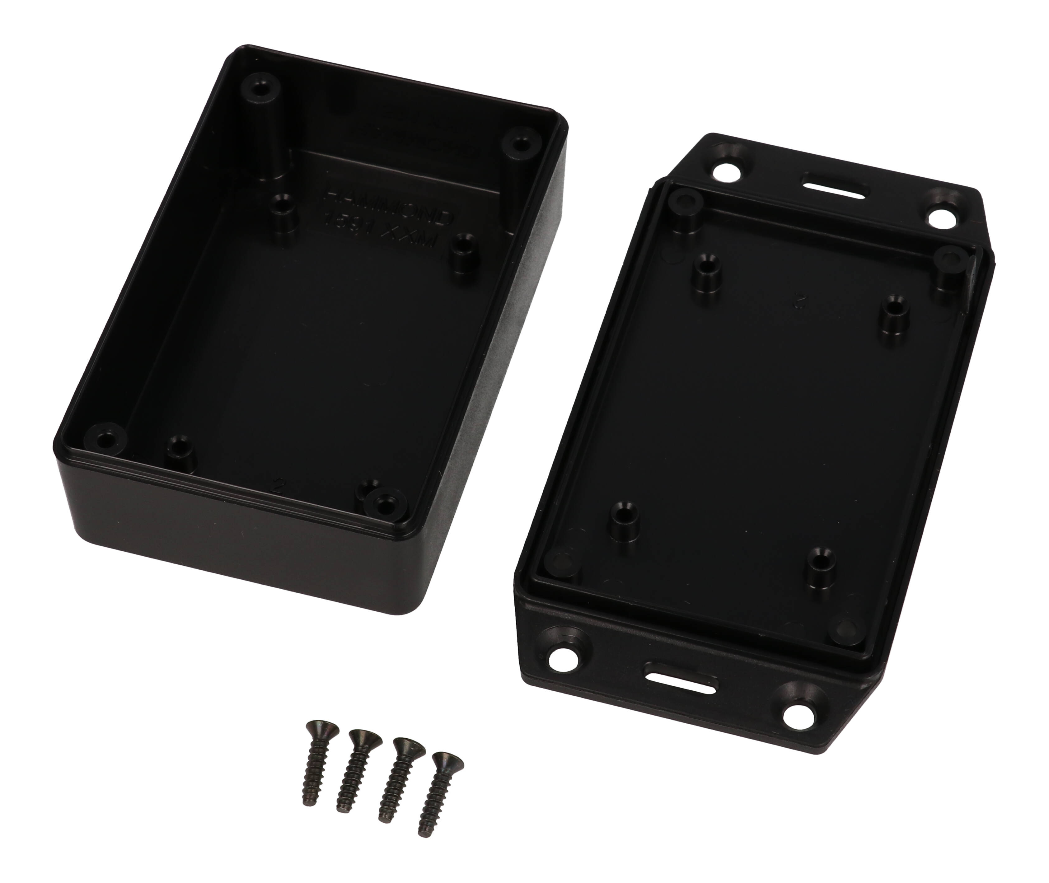 Custodia Universale HAMM 1591XXMSFLBK – ABS Nero Con Fissaggio – Dimensioni 56x85x27mm – Grado IP54